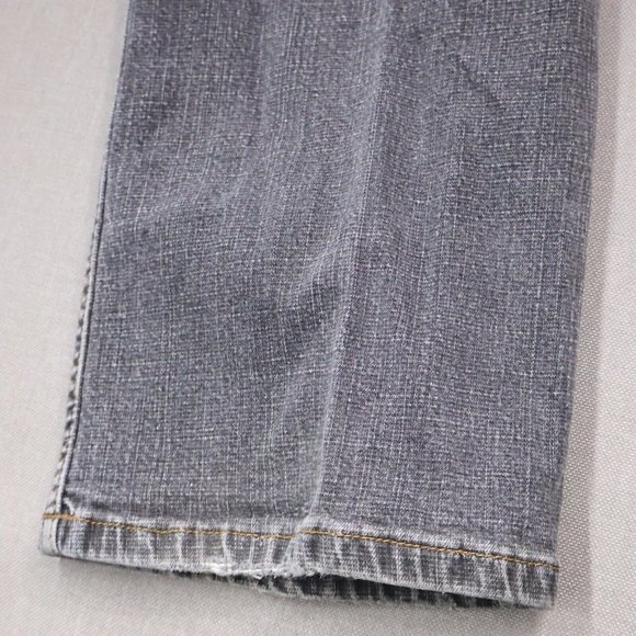 Mossimo Distressed Black Jeans Size 6 Stretch Women Bikercore Edgy Punk Boot Cut - Picture 13 of 16